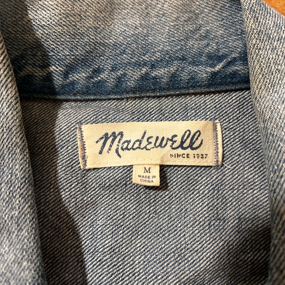 Madewell Blue Denim Vest - Picture 2 of 2